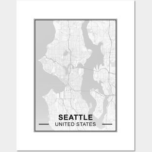 Seattle Map Posters and Art